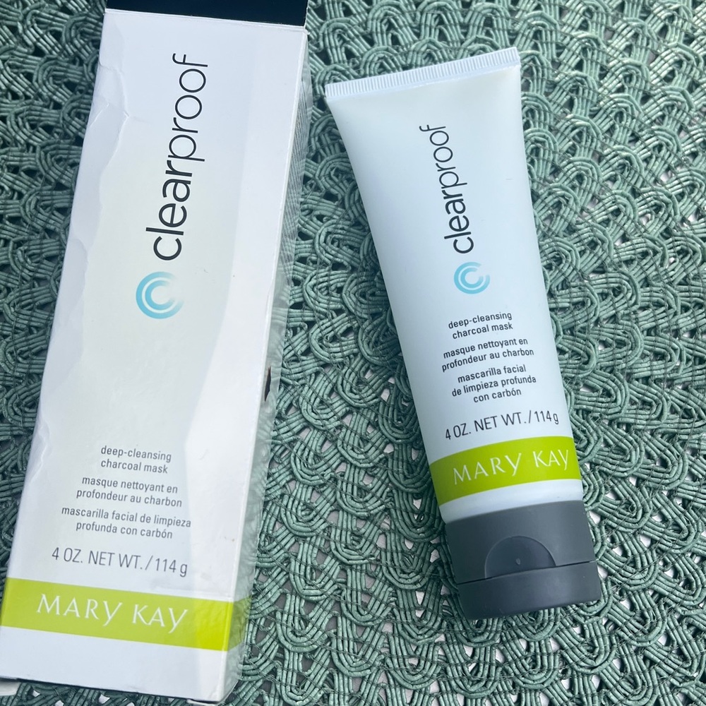 New in box, Mary Kay Clearproof Charcoal Mask with Green Accent.